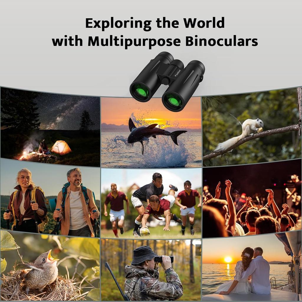 usogood 12x42 Binoculars for Adults High Powered with Upgraded Tripod and Phone Adapter - HD Easy Focus Compact Binoculars for Bird Watching Travel