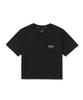 SNOWPEAK APPAREL Cotton Women'S Crop Short Sleeve T-Shirt (S25Mwfts65) Black