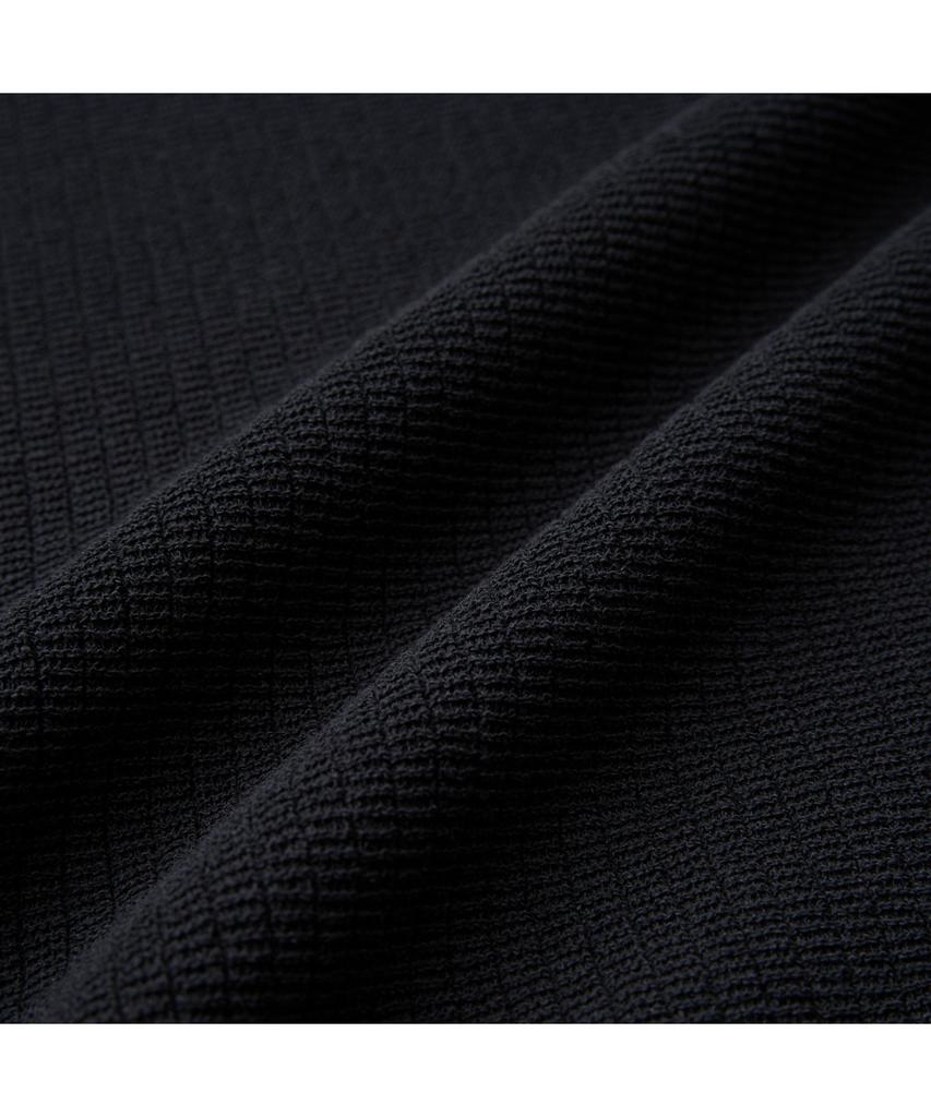 Henlikoteun Long Sleeve Textured Polo Knit Ahwas26611Bkx