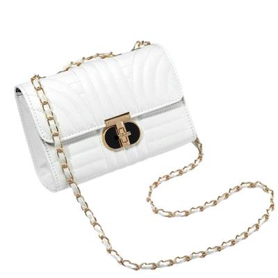 ORIJIRI Damen Kleine Umhängetasche, Geldbörse, Niedliche Handtasche, PU-Leder, 3-Wege Mini-Umhängetasche (Weiß)