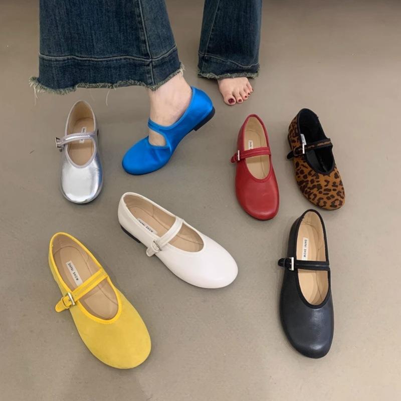 

Корейская версия плоские туфли-лодочки маленькие кожаные туфли серебристые женские туфли лето французский ретро туфли Мэри Джейн плоские туфли балетки 40 серебряный