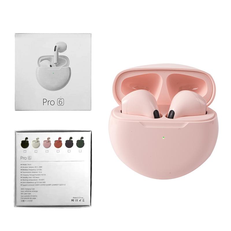 

Pro6 Bluetooth-гарнітура Big Power TWS Бездротові Bluetooth-вкладиші Спортивні навушники Високоякісна бездротова Bluetooth-гарнітура