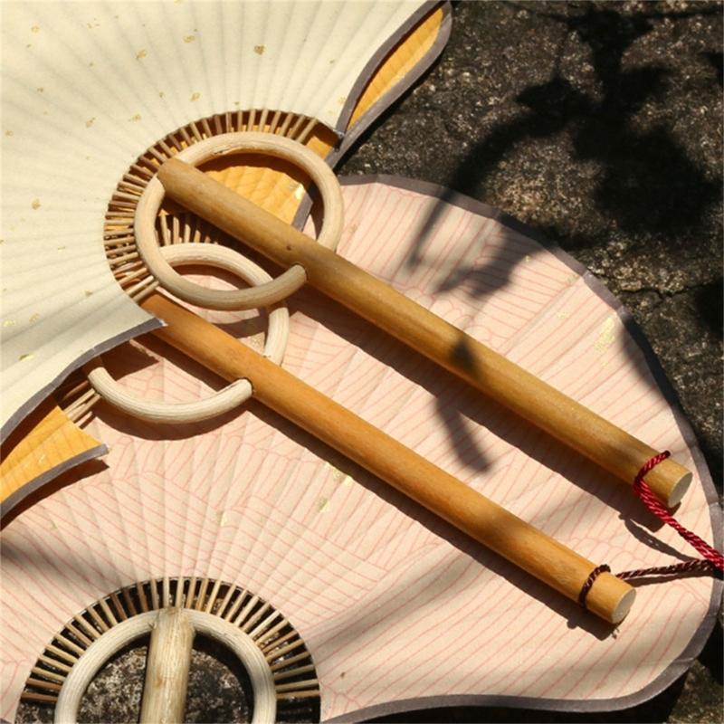 Ginkgos Rice Paper Fan Chinese Styles Hand Fan Handheld Cooling Fan for Wedding Party Dance Photo Props Home Decorations