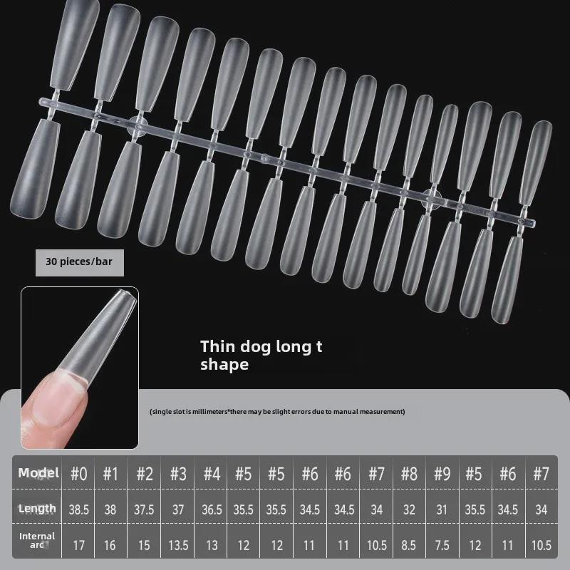 Ultra-Thin Frosted Nail Stickers: Full & Half Styles, Traceless, Extra Long, No Grinding Needed