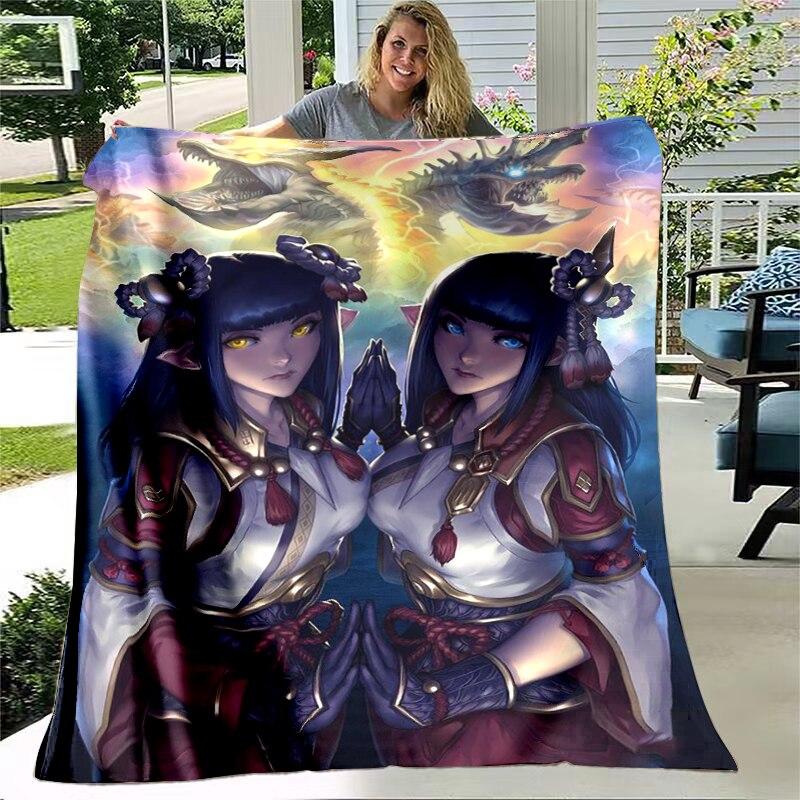 Cheap Monster Hunter Game Throw Blanket Bedspread Bed Plaid Rug Bed