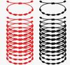 Schwarzes Rotes Faden 7 Knoten Armbänder zum Schutz Glücksbringer für Erfolg Handgefertigtes Seil Partnerarmband Glücksarmbänder