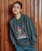 WILDROCK Hollysheesh Holyday Cat Pigment Oversized Sweatshirt_5 Col