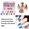24-teiliges Kinder-Nagellack-Set, geruchsarm, schnell trocknend, abziehbar, sicher, sanftes Nagellack-Maniküre-Zubehör