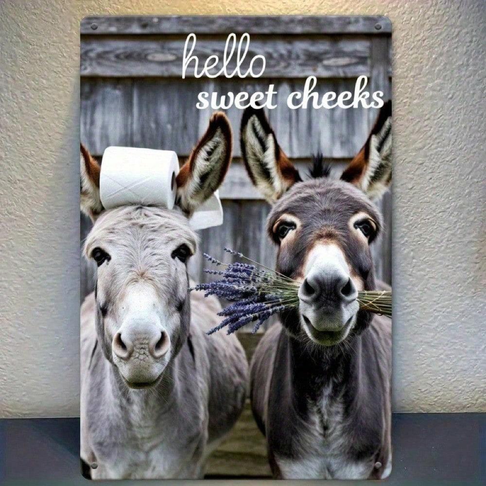 

Vintage Donkey Metal Poster Wall Art Home Decor Bar Gift