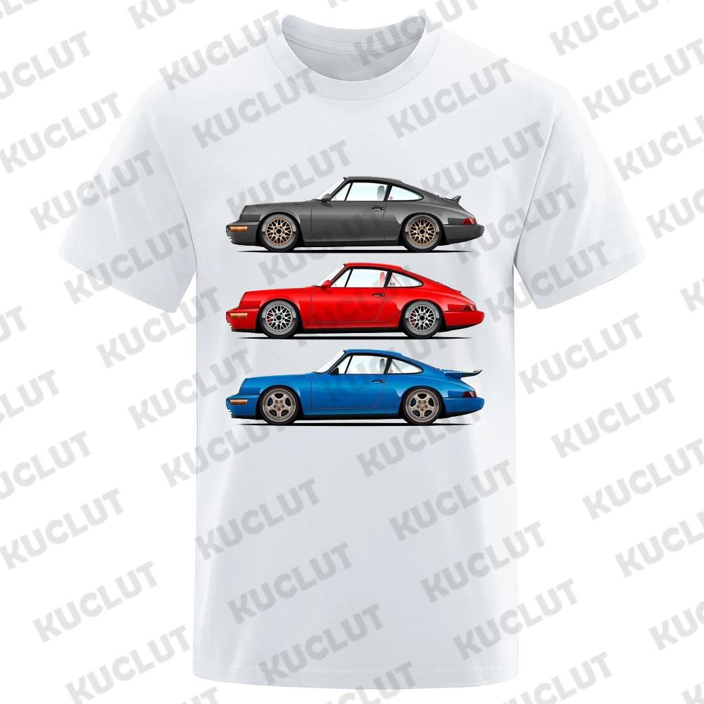 Car Racing Classic Graphic T Shirts Short Sleeve Fashion T-shirt Oversize Tops Summer Harajuku Streetwear Men's Street Clothing