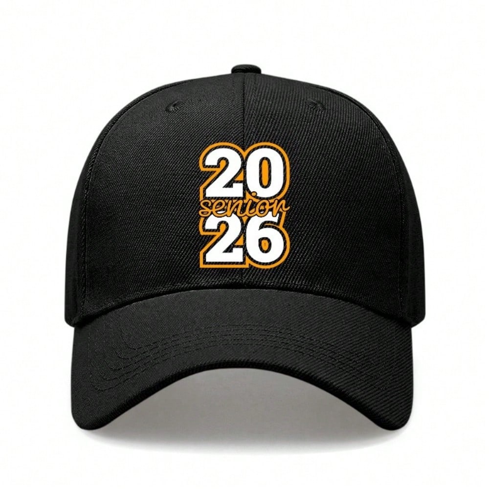 [Graduation Baseball Cap] 2026 Senior Print Unisex Adjustable Polyester Breathable Lightweight Casual Daily Wear Baseball Hat -  Gift For