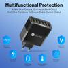 30W 6-Port QC3.0 Multi-Plug Fast Charger for EU, US, UK, & Korea