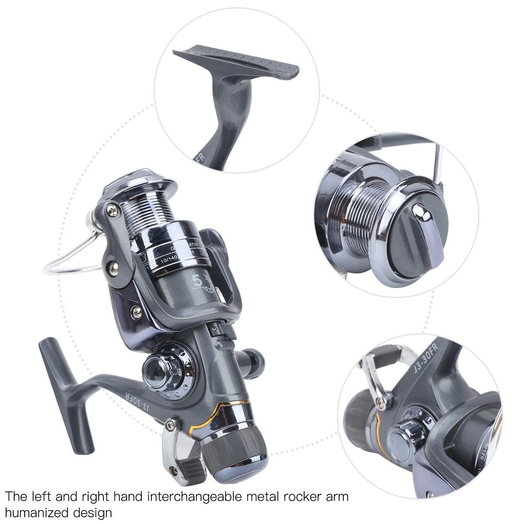   Reel 5 Bearing 5.1:1 Gear Ratio Dual Brake Fishing Wheel Fishing Accessory
