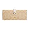 Slim Wallet 19 Classic Monogram Snap Closure Coated Canvas And Leather Wallet Women Wallet Light-Khaki Chalk-White CH414-IMDQC