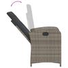 Vidaxl 7-Cz. Gartenmöbel-Set mit Kissen, Grau, PE-Rattan