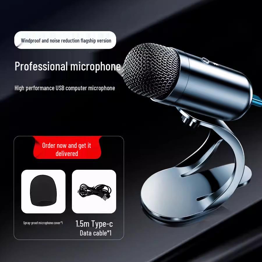 RGB Noise-Reducing Mic for Gaming, Streaming, Conferences, and Online Classes - Blackout Desktop Microphone