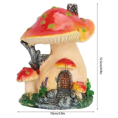 Cute Unique Artificial Mushroom Decor Resin Craft Statue Bonsai Landscape Decoration Ornament