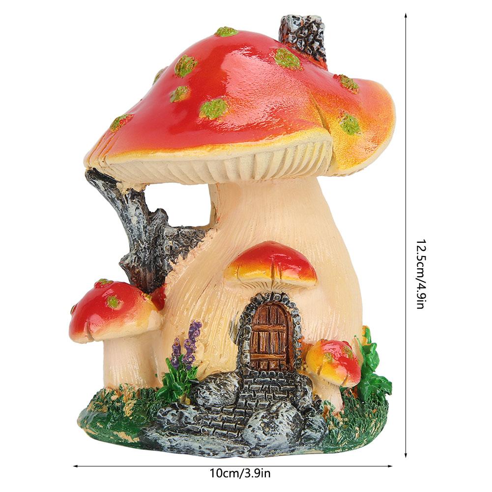 Cute Unique Artificial Mushroom Decor Resin Craft Statue Bonsai Landscape Decoration Ornament
