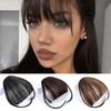 Ladies Thin Clip On Air Bang Wig Hair Front Fringe Extension Hairpiece