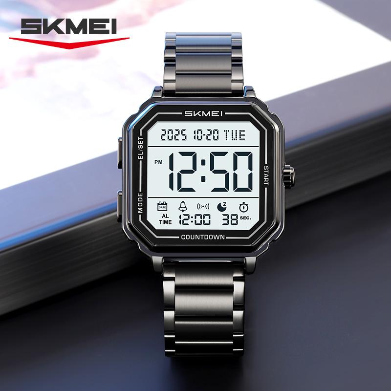 SKMEI 2559 Sport Back Light Display Casual Business Watch for Man Chronograph Digital Wristwatch 2Time Mens Clock Reloj Hom
