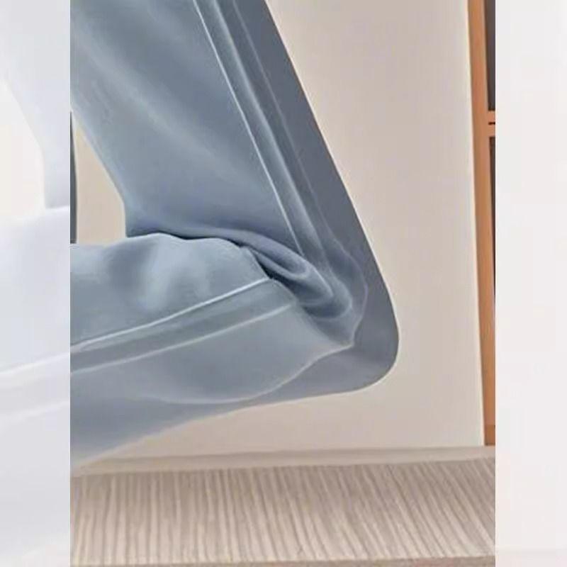 Sladké a cool barevné blokové džínové kalhoty se širokými nohavicemi dámské s vysokým pasem volné ležérní kalhoty