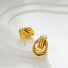 Boucles d'oreilles Clous Élégantes Bijoux de Fête Texture Acier Inoxydable Parfaites pour Rehausser l'Élégance pour le Bureau ou une Soirée