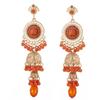Zinc Zinc Alloy Bell Tassel Earrings Luxury Ethnic Style Ear Studs Rhinestone Pearls Ear Drop  Holiday