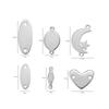 20pcs/lot Two Holes Stainless Steel Customize Logo Tags Charms Connectors for DIY Personalized Jewelry Making