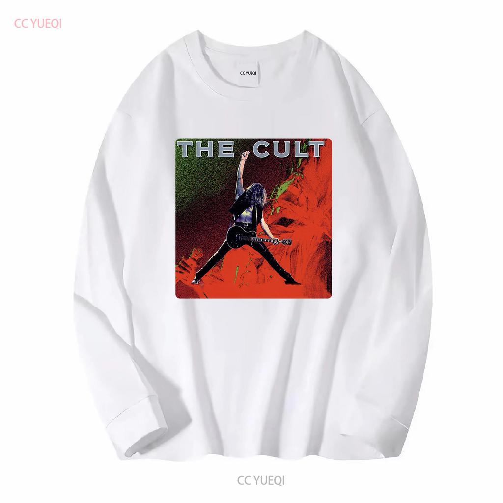 THE CULT Rock Band 90s Vintage Rare Black T Shirt long or short sleeves vintage Washed Stretched graphic Stylish