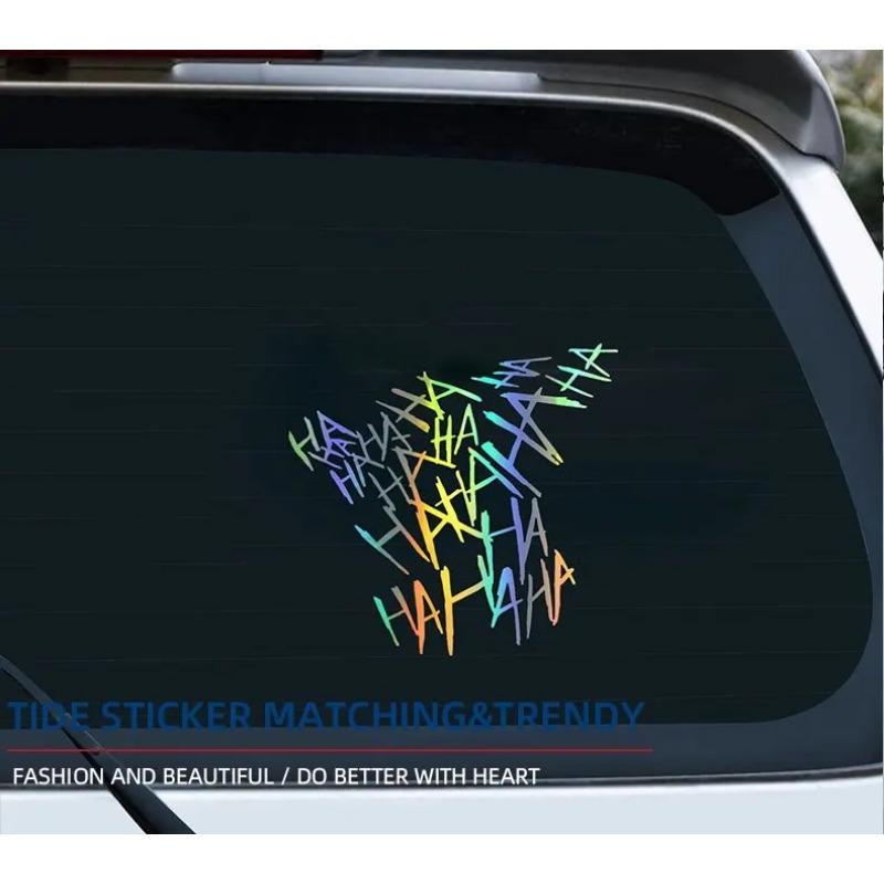 1pcs Motorcycle Stickers Skull Demon Claw HAHA Decals Stickers for Motorcycle Car Helmet Black Laser Reflective Moto Decals