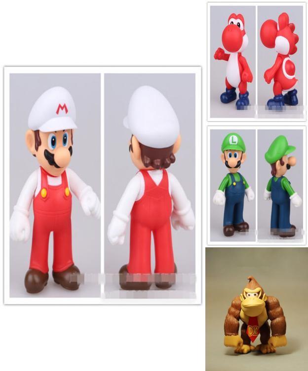 Super Mario Bros Luigi Bowser Princess Peach Plastic Character Figures For Desktop Decor And Gaming Fans