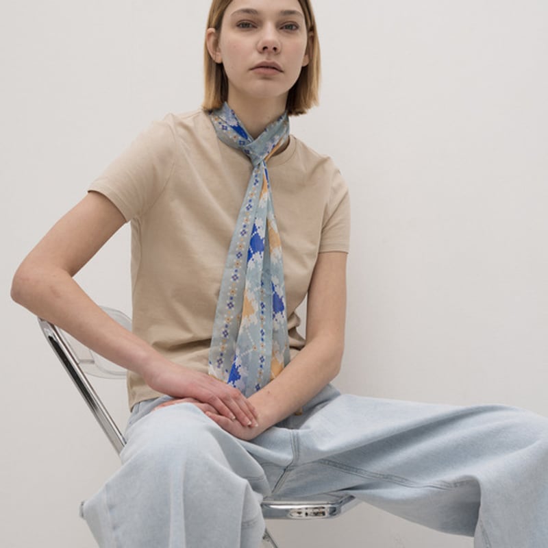 BB’DE SOLI’DE Claire Silk Tie Scarf (3color)