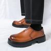 Sleeve Shoes Men's Summer New Outdoor Casual Shoes Platform One Pedal Big Head Leather Shoes Large Size Leather Shoes Men