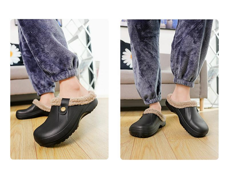 2025 Herbst/Winter Unisex Fuzzy Baumwolle Loch Hausschuhe