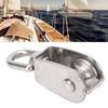 Marine Pulley Stainless Steel Lifting Single Pulley Block Wire Rope Hanging Towing Wheel for Sailboats Yachts Ship