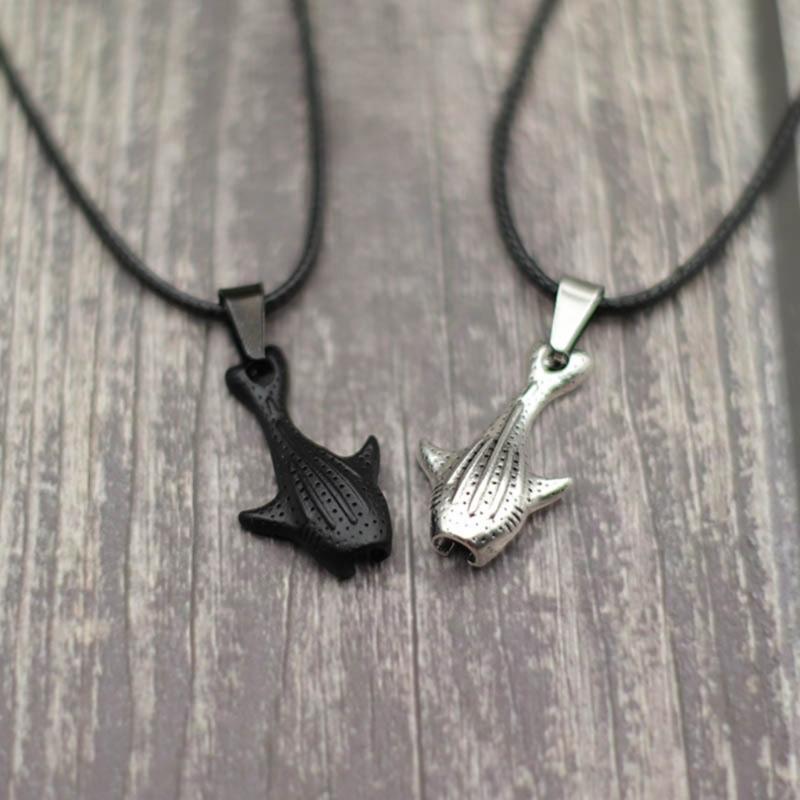Stylish Shark Necklace for Men 60cm Featuring Dolphin and Tortoise Tail Designs Great for Beach Fashion Pieces