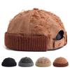 Unisex Solid Color Brimless Caps For Men Women Streetwear Hip Hop Hats Retro Beanie Docker Caps Adjustable Dome Hats