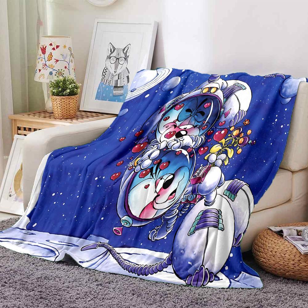 Space Adventure Friends Blanket Soft Throw Blanket For Home Bedroom Bed Sofa Travel Office Solid Christmas Blanket