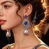 Vintage Indian Ethnic Tassel Bell Earrings & Ear Chain Set