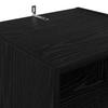 TV Stand Black Oak Effect 160 x 35 x 55 cm Particleboard