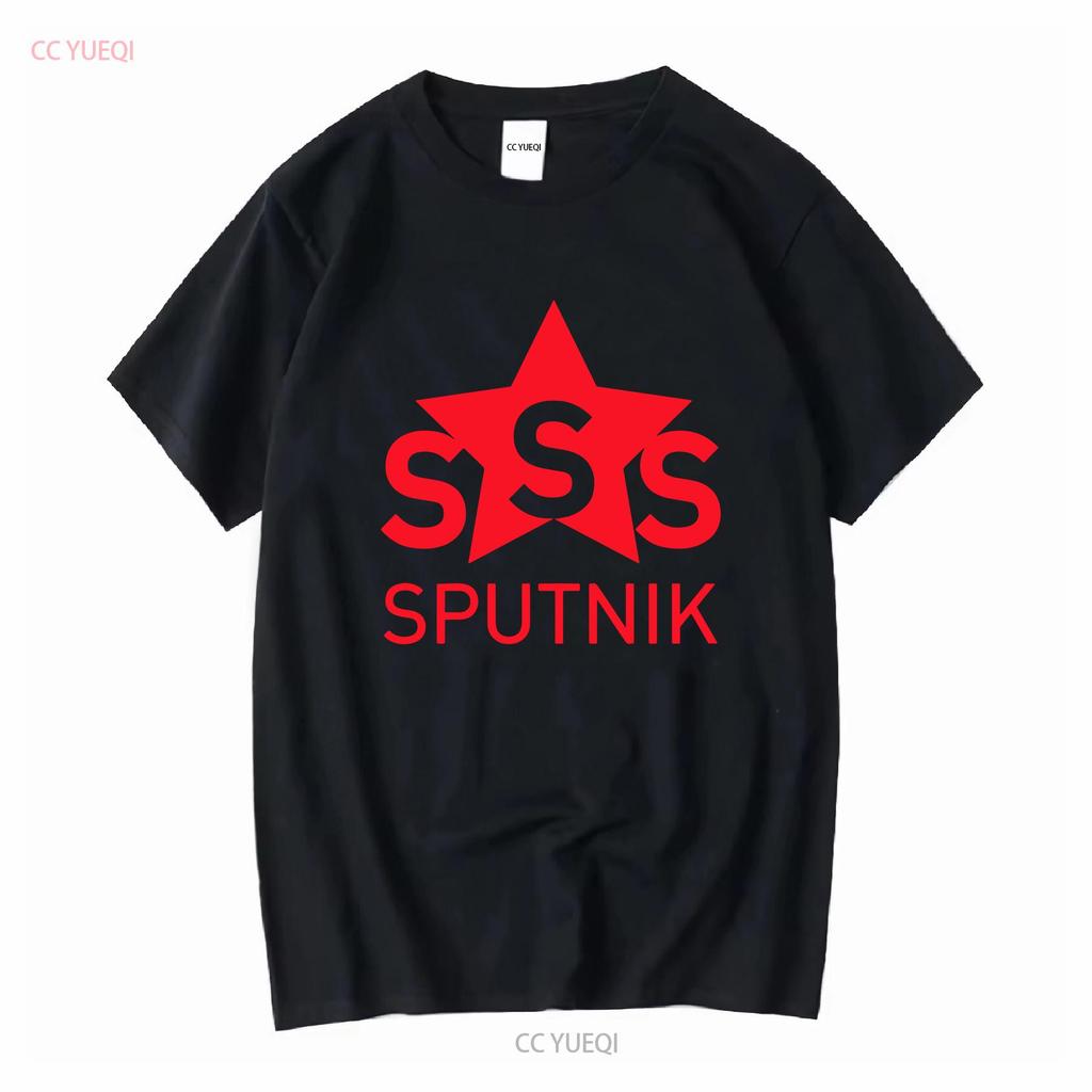 Sigue Sputnik T Shirt long or short sleeves vintage Washed fashion streetwear Slightly designer clothes Stretched Unisex Soft