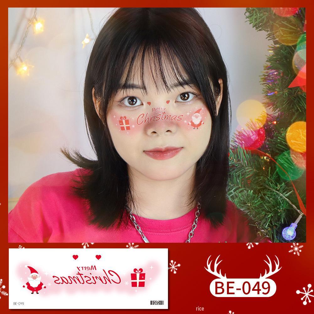 Popular Christmas Makeup Stickers: Waterproof, Long-Lasting, Temperature Sensitive Tattoo Stickers for Parties and Concerts.