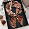 New Silk Square Scarf Women Retro Paisley Cashew Print Neckerchief Female Foulard Head Hijab Hairband Soft Neck Bag Ribbon Satin