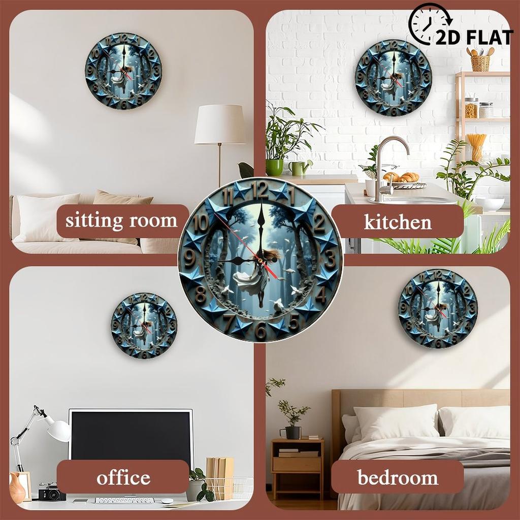 Corporate Gift 25x25cm Wood Wall Clock for Employee Recognition