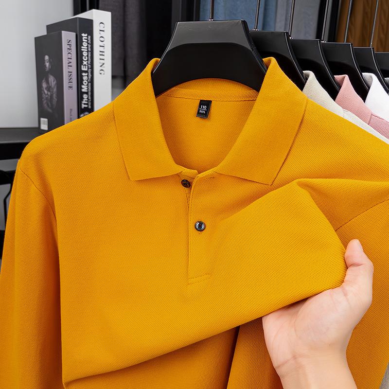 Long Sleeve Polo Men's Business Breathable Loose Fit