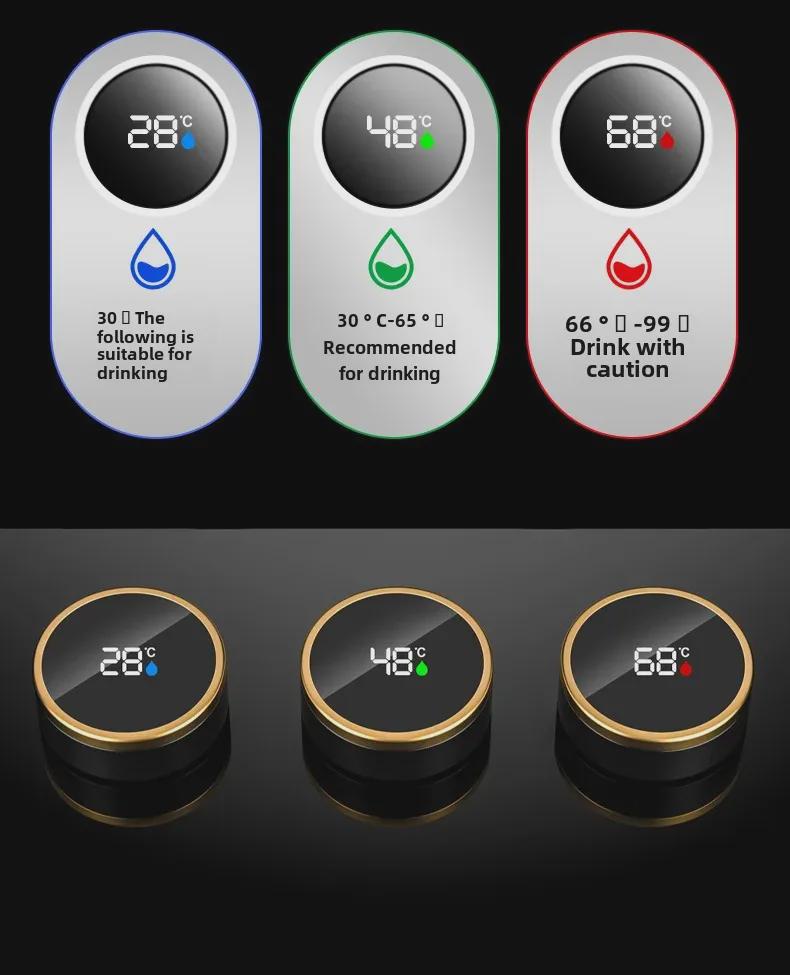 Tragbare Herren-Thermoskanne mit Tee-Sieb und intelligenter Temperaturanzeige - 316 Edelstahl Wasserbecher