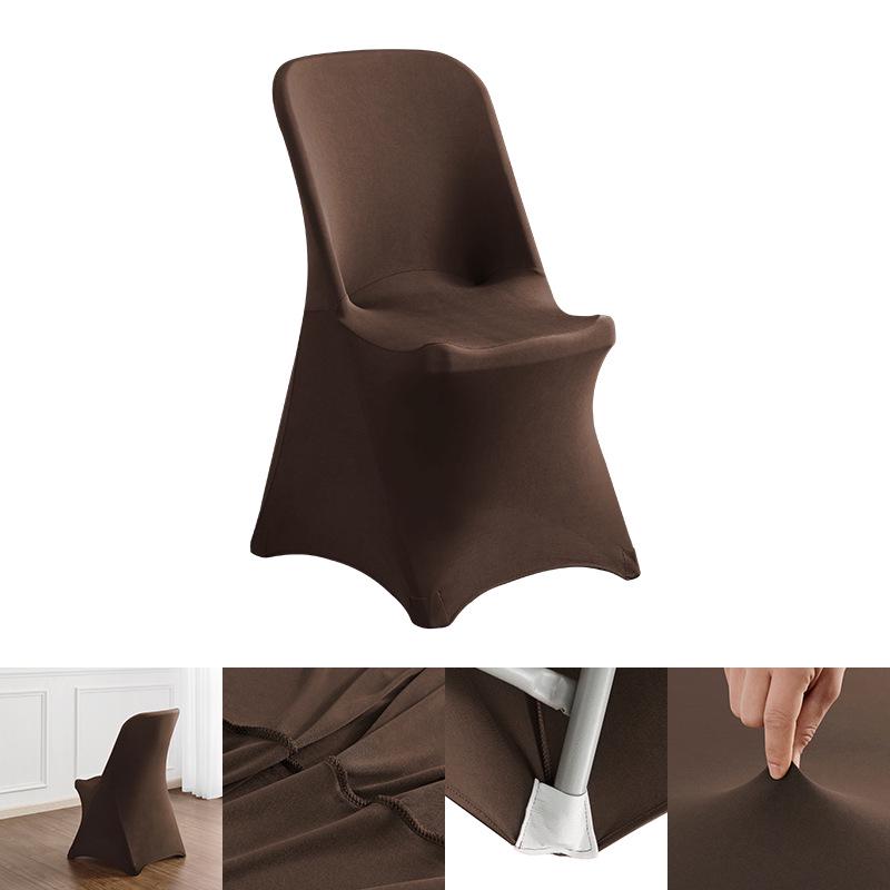 Nordische dehnbare rutschfeste einfarbige Stuhlhusse für Büro, Besprechung, Hochzeit, Bankett und Esszimmer.