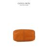 French Vintage Handmade Leather Crossbody Bag Women Small Square Shoulder