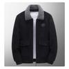 Autumn/Winter Men's Corduroy Lambskin Jacket, Loose, Thickened, Casual Lapel Men's Coat