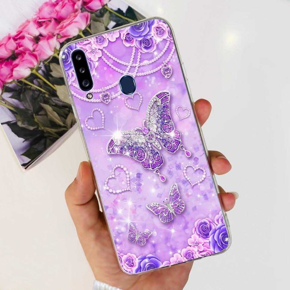 For Samsung Galaxy A20s A20 A20e Case Back Cover Cartoon Cool Style Animals Girly Soft TPU Silicone Bumper A202F A205F A207F